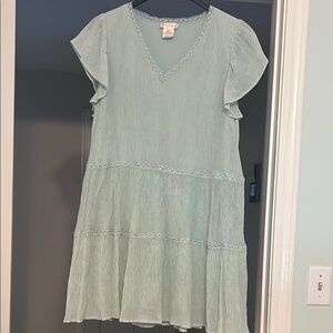 Altar'd State light green  Lace-Trimmed Dress size Large.        Barely worn